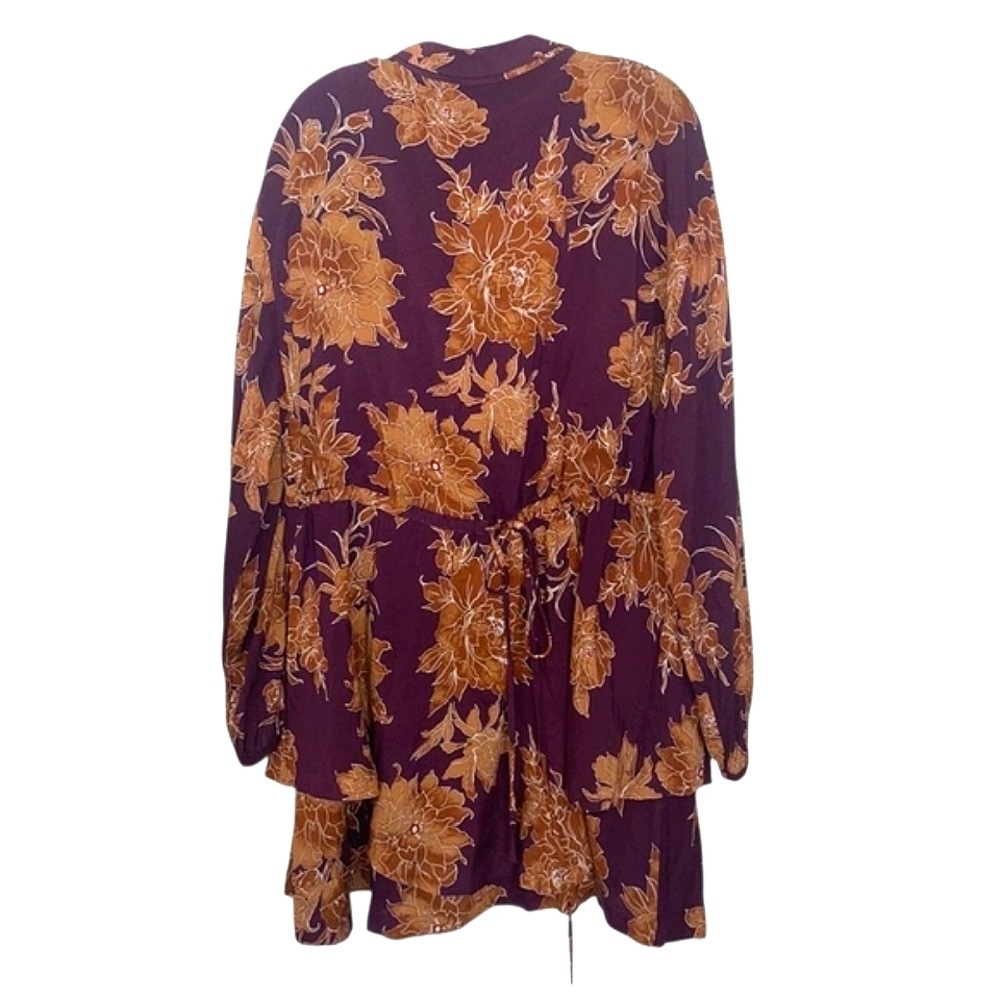 Free People Shake It Printed Mini Dress Tunic Berry Combo Boho Womens Medium M - Picture 5 of 12